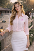 Blusa rosa mujer elegante TERCIO – estilo clásico