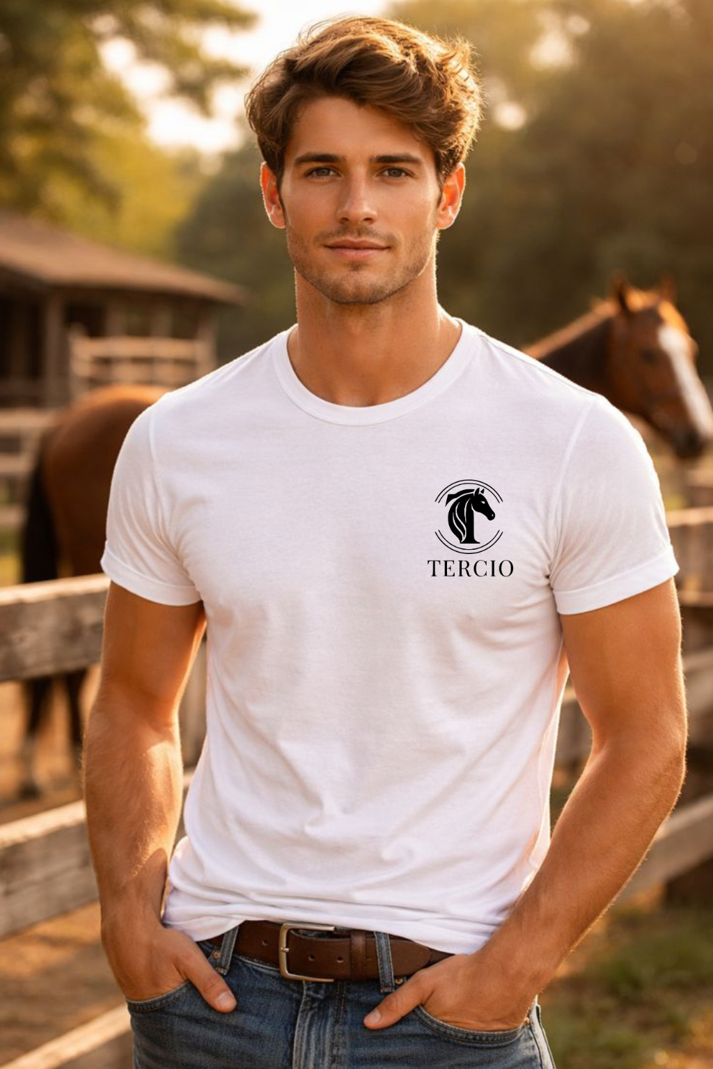 Camiseta hombre blanca TERCIO