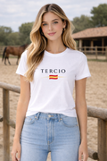 Camiseta de mujer  blanca TERCIO con bandera España